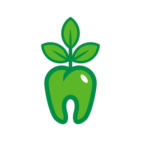 Dental Nature Logo Icône Design — Image vectorielle