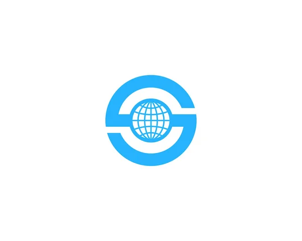Globe Lettre Logo Icône Design — Image vectorielle