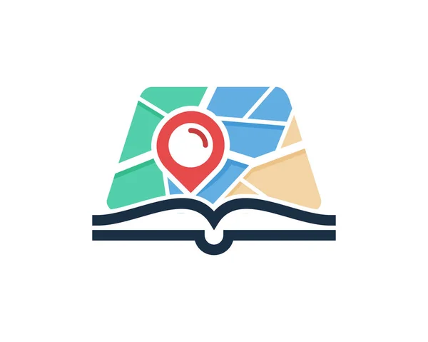 本地図のロゴ アイコン デザイン — ストックベクタ