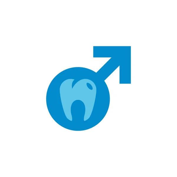 Diseño Del Icono Del Logotipo Del Hombre Masculino Dental — Archivo Imágenes Vectoriales