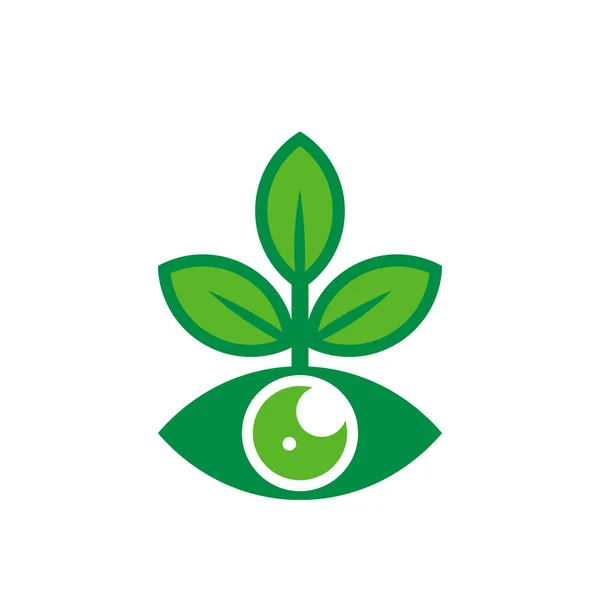 Vision Nature Logo Icône Design — Image vectorielle