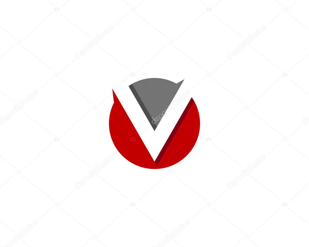Letter v  Icon Logo Design Element
