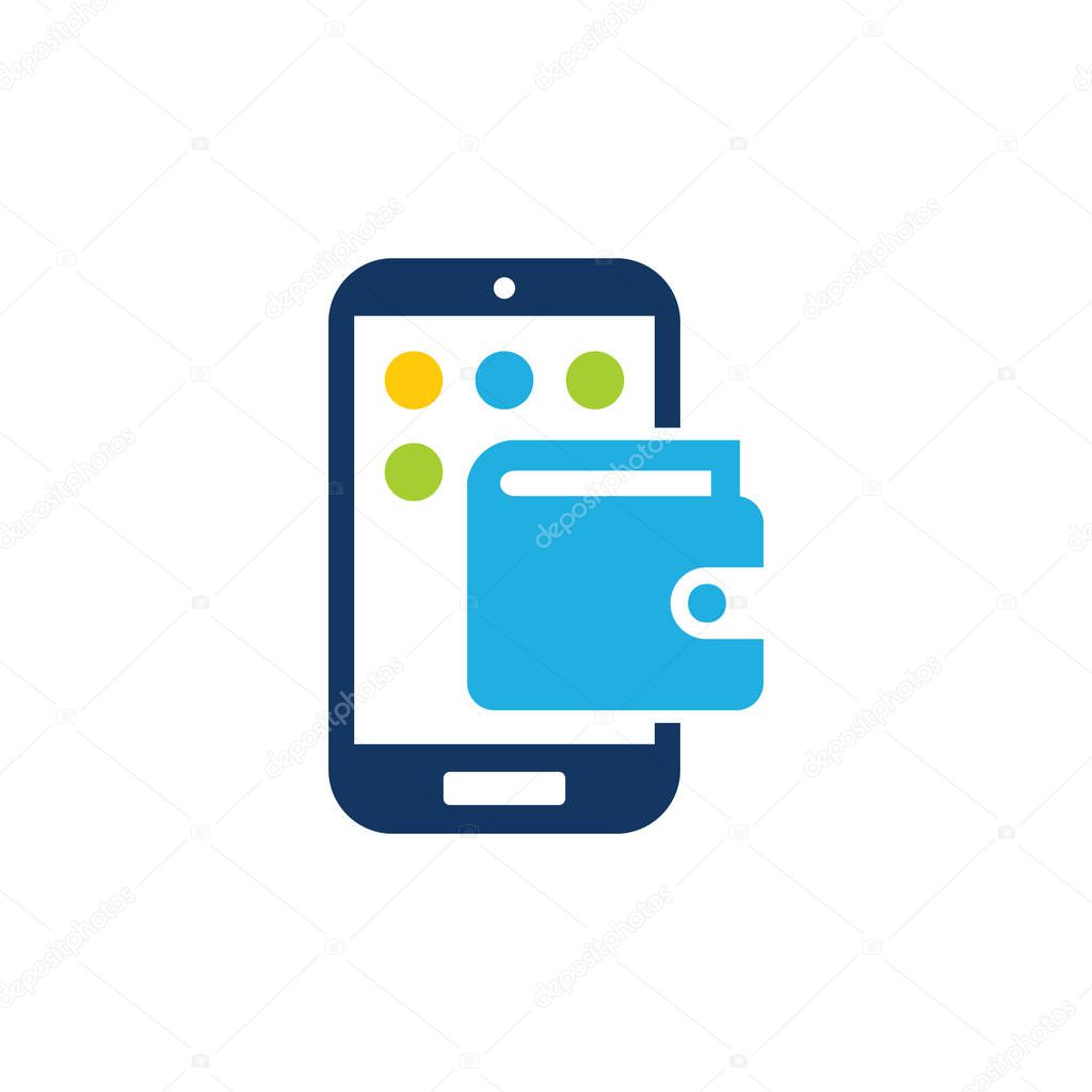 Wallet Mobile Logo Icon Design