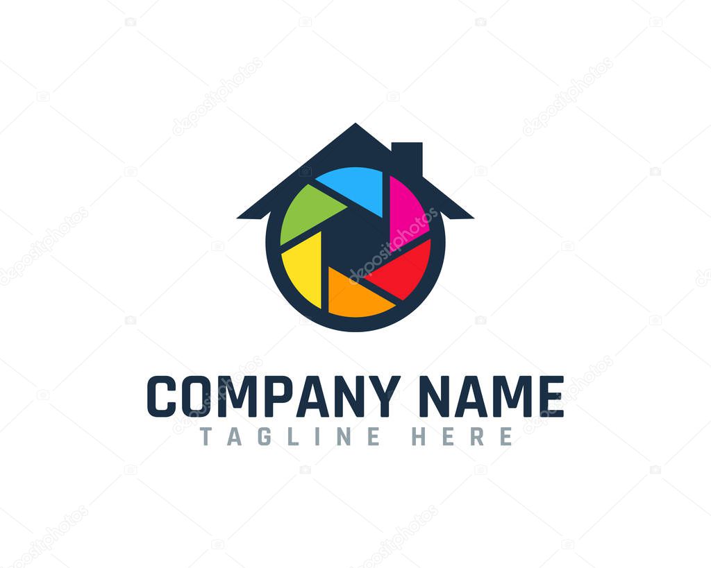 Lens Home Logo Icon Design