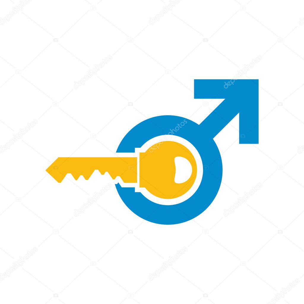 Key Male Man Logo Icon Design