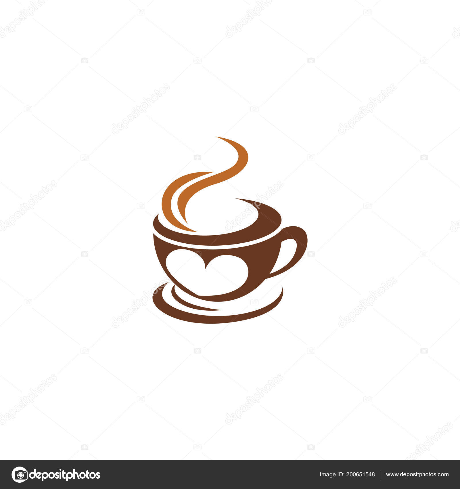 Love Coffee Logo Icon Design Stock Vector by ©putracetol 200651548, image size:1600x1700