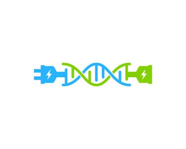 DNA'sı elektrik Logo simge tasarım