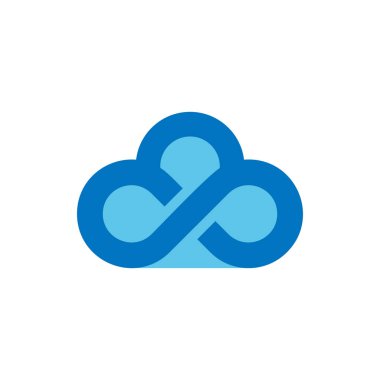 Bulut sonsuzluk simgesi tasarım Logo