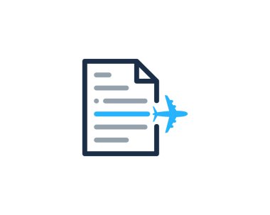 Yolculuk belge Logo simge tasarım