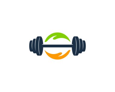 Care Barbell Logo Icon Design vector