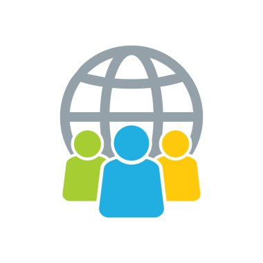 Dünya grup Logo simge tasarım