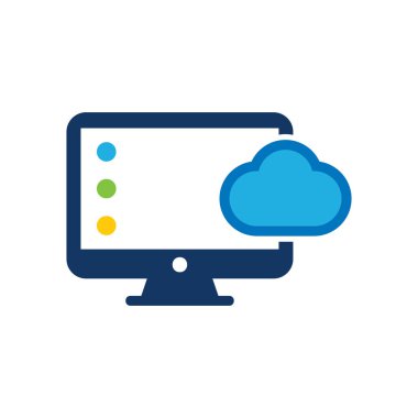 Bulut bilgisayar Logo simge tasarım