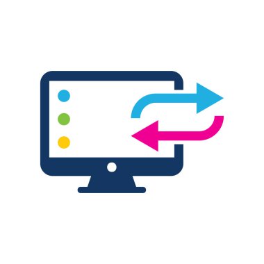 Bilgisayar Logo simgesi tasarım transfer