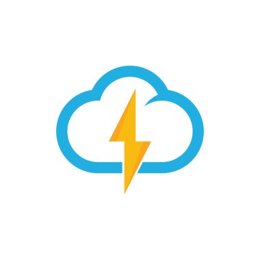 Güç bulut Logo simge tasarım