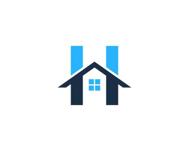H harfi ev ev Logo simge tasarım