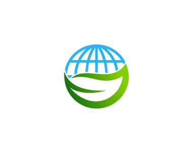 Eco küre Logo simge tasarım