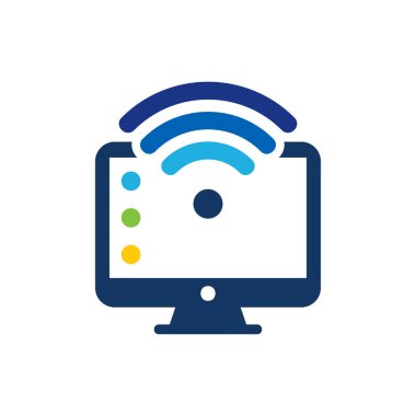 WiFi bilgisayar Logo simge tasarım
