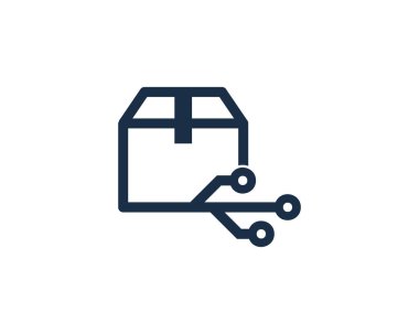 Dijital kutu Logo simge tasarım