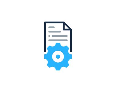 Dişli belge Logo simge tasarım