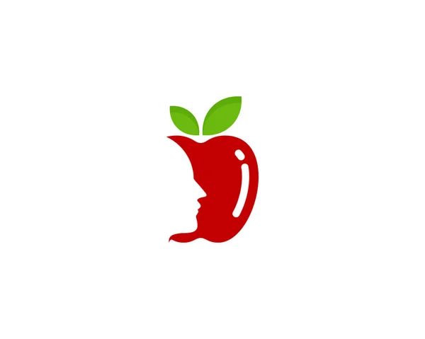Gesicht Obst Logo Ikone Design — Stockvektor