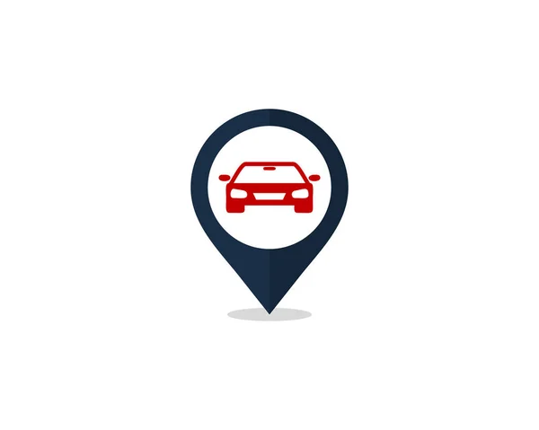 プッシュピン自動車ロゴ アイコン デザイン — ストックベクタ