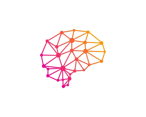 リンク脳ロゴ アイコン デザイン — ストックベクタ