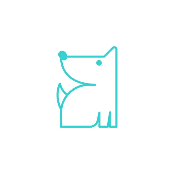 Icona Con Logo Animale Domestico Cane Design — Vettoriale Stock