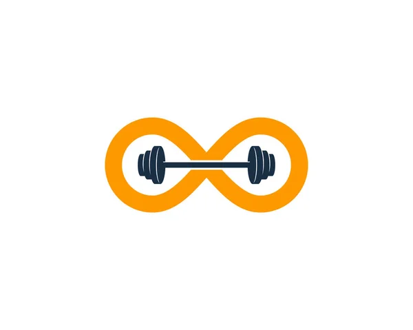 Infinity Barbell Logo Diseño Iconos — Archivo Imágenes Vectoriales