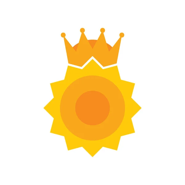 Design Ícone Logotipo Rei Sol —  Vetores de Stock