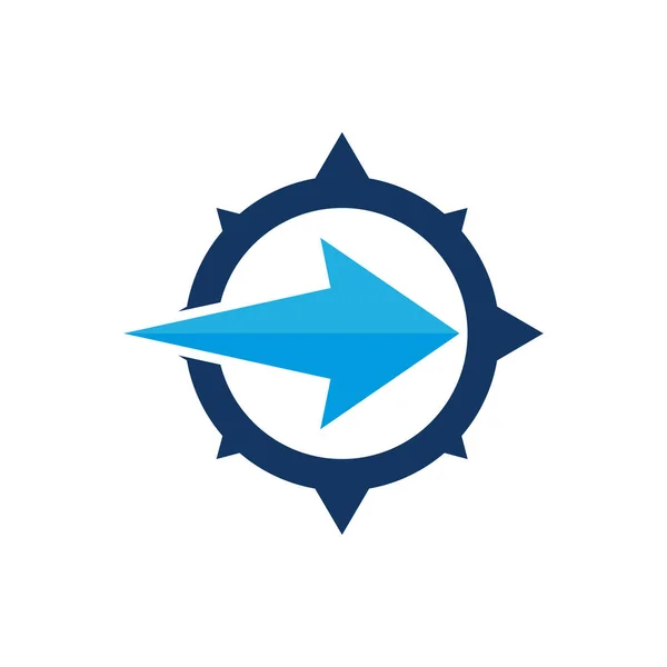 Pilen Kompass Logo Ikon Design — Stock vektor