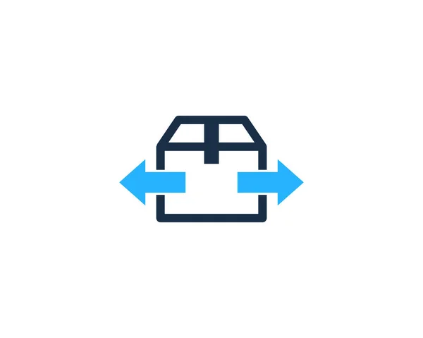 Caixa Seta Logo Icon Design — Vetor de Stock