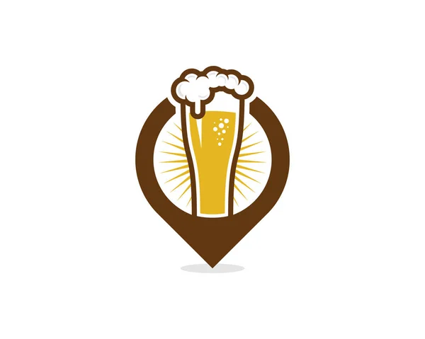 Diseño Icono Logotipo Cerveza Punto — Vector de stock