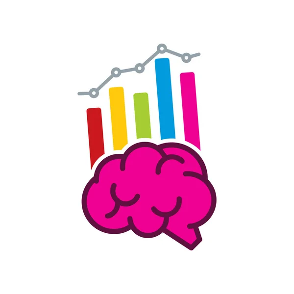 脳分析のロゴ アイコン デザイン — ストックベクタ