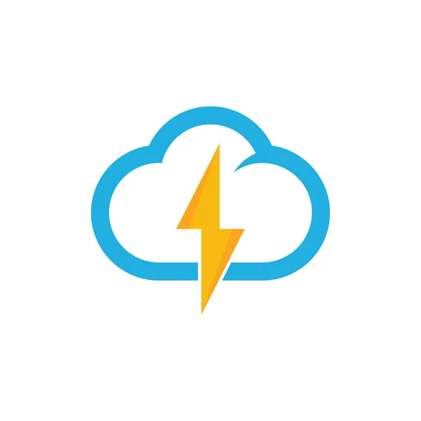 Power Cloud Logo Symbol Design — Stockvektor