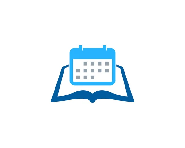 Projektowanie Ikony Kalendarza Książka Logo — Wektor stockowy