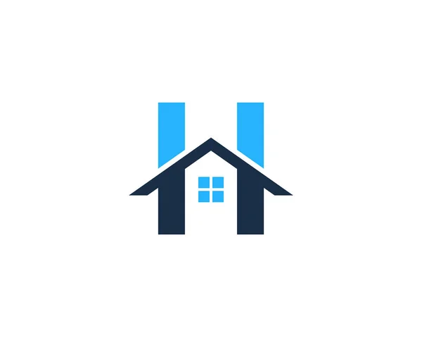 Brev Hus Hem Logo Ikon Design — Stock vektor