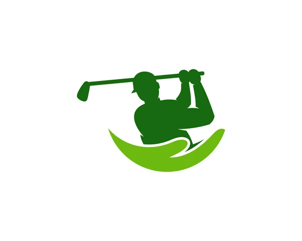 Aiuto Golf Logo Icona Design — Vettoriale Stock