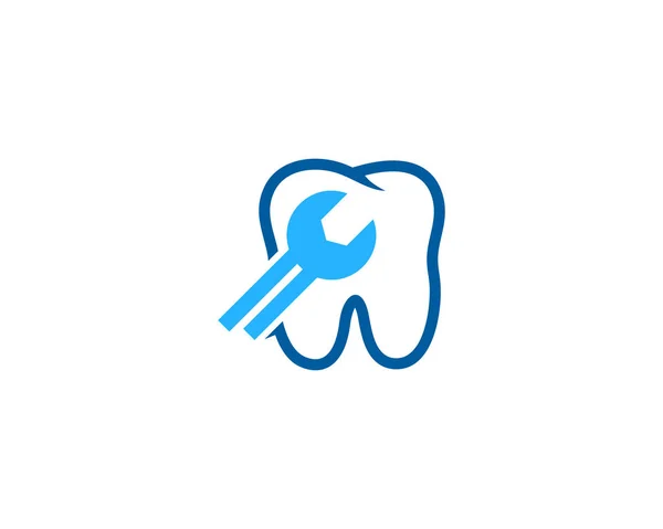 Diseño Del Icono Del Logotipo Reparación Reparación Dental — Archivo Imágenes Vectoriales