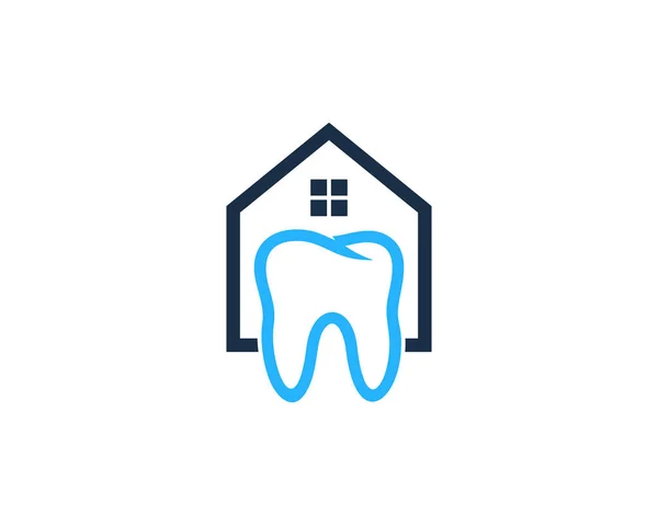 Design Ícone Logotipo Dentário Casa —  Vetores de Stock