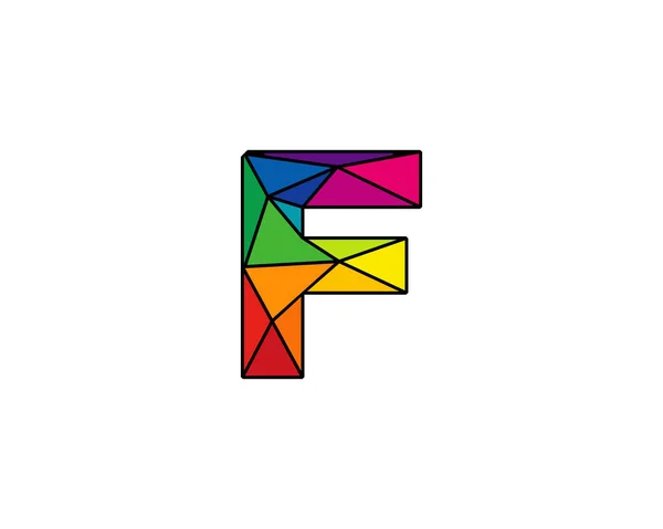 Conception Colorée Icône Logo Bas Poly — Image vectorielle