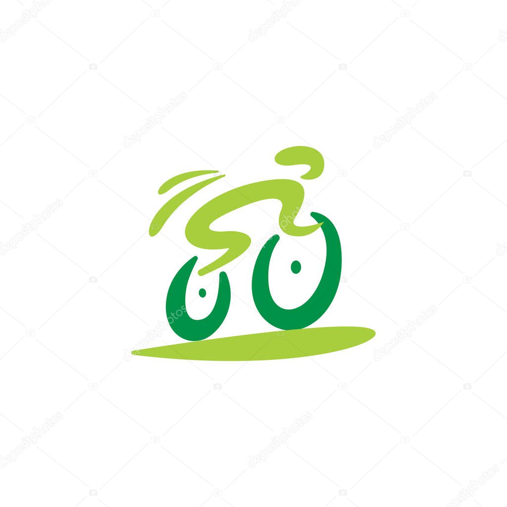 Green Bike Logo Icon Design