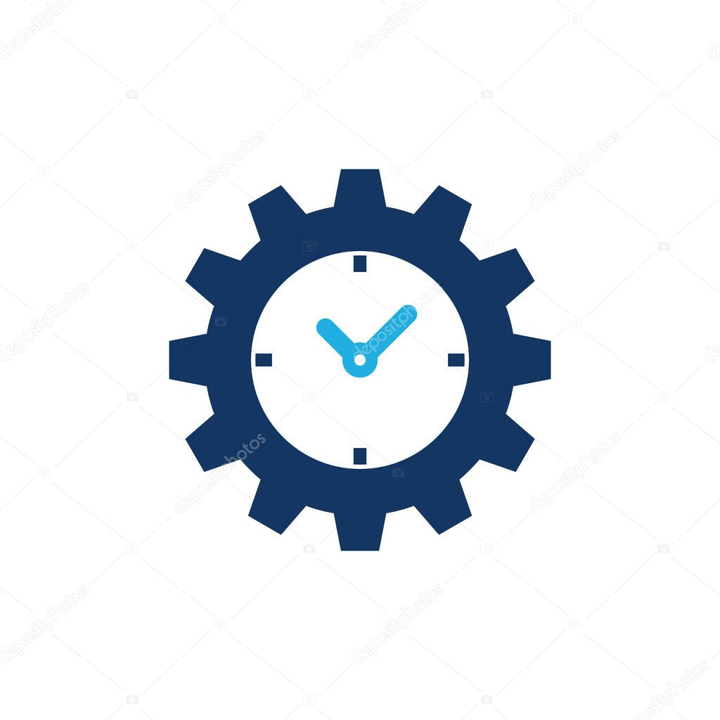 Time Gear Logo Icon Design