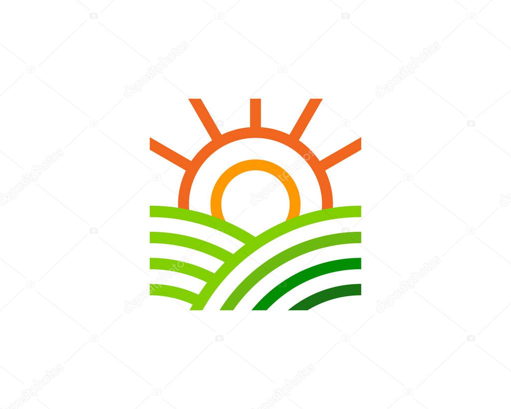 Sun Farm Logo Icon Design