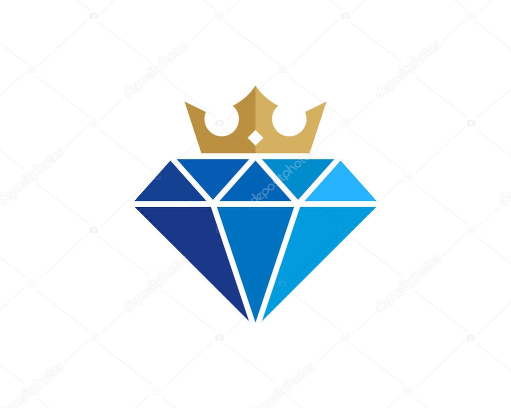 Crown Diamond Logo Icon Design