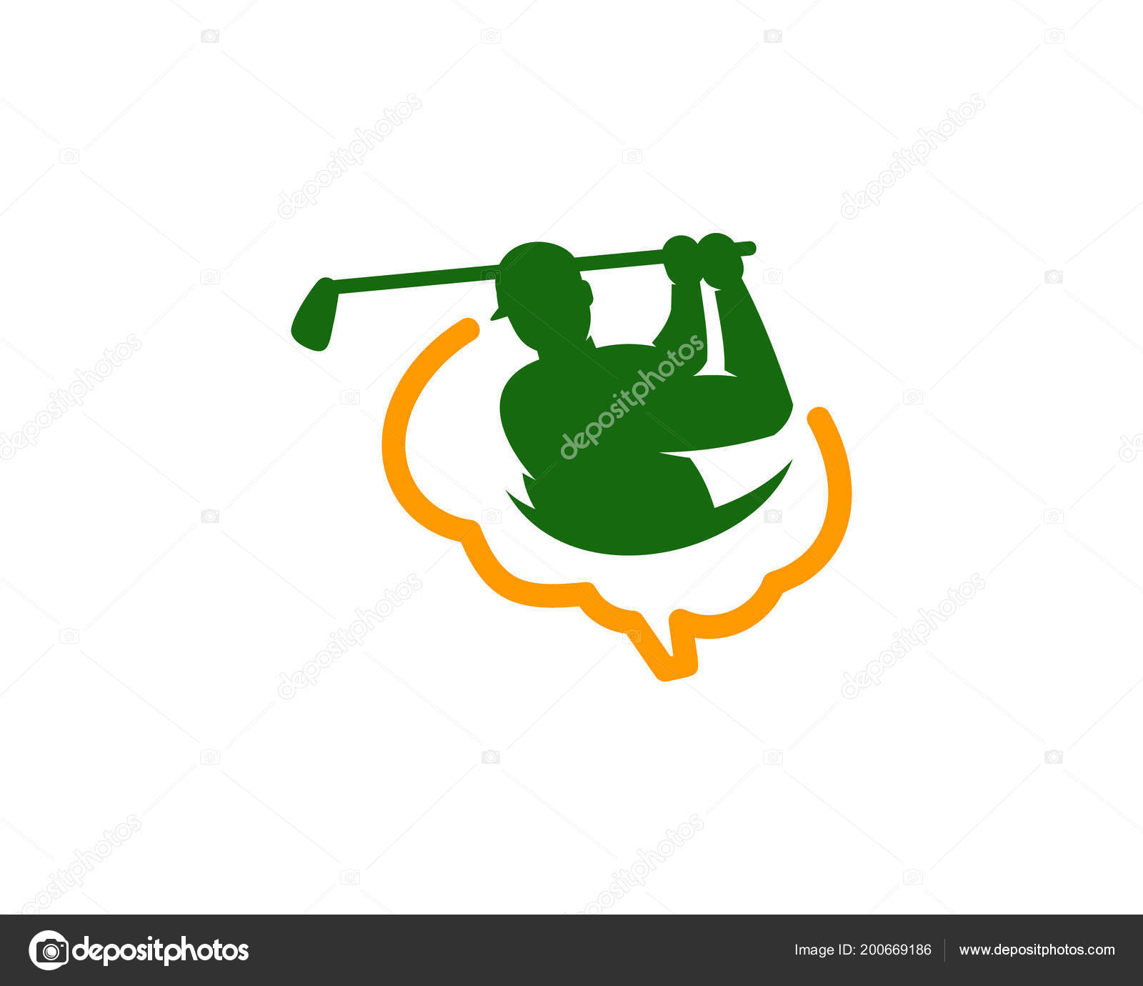 Brain Golf Logo Icon Design Stock Vector by ©putracetol 200669186