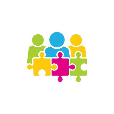 Bulmaca grup Logo simge tasarım