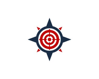 Hedef pusula Logo simge tasarım