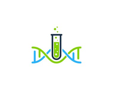 Laboratuar Dna Logo simge tasarım