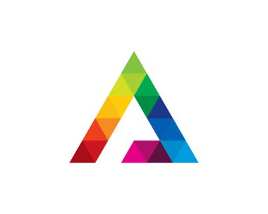 A harfi simgesi Logo tasarım öğesi 