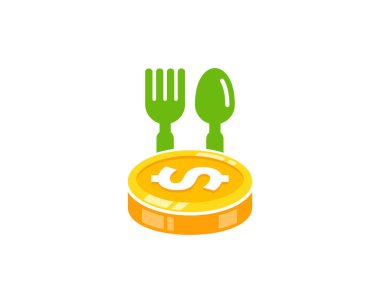 Gıda sikke Logo simge tasarım